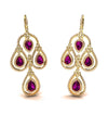 Amethyst & Diamond contemporary Danglers - Jewelslane