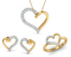 Amia diamond heart Pendant Set - Jewelslane