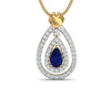 Anchita Sapphire Diamond Pendant - Jewelslane