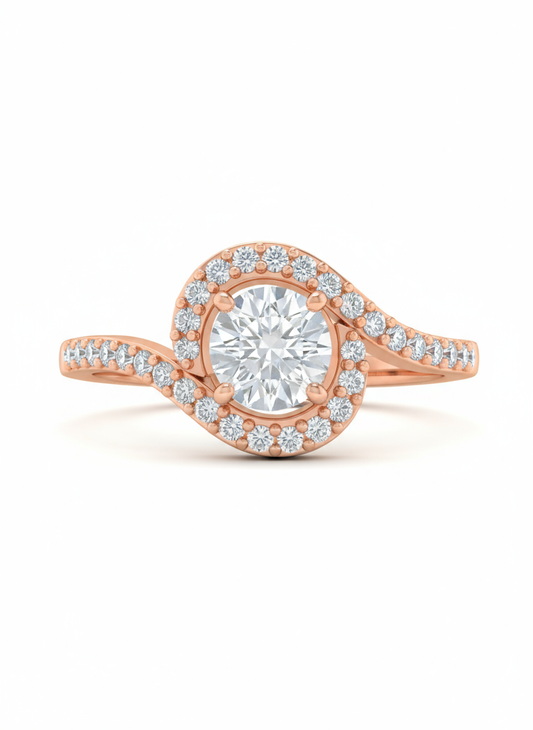 Ange Round Brilliant Lab Grown Diamond Solitaire Ring - jewelslane