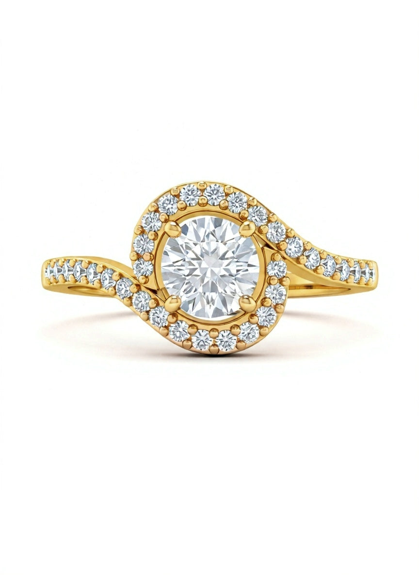 Ange Round Brilliant Lab Grown Diamond Solitaire Ring