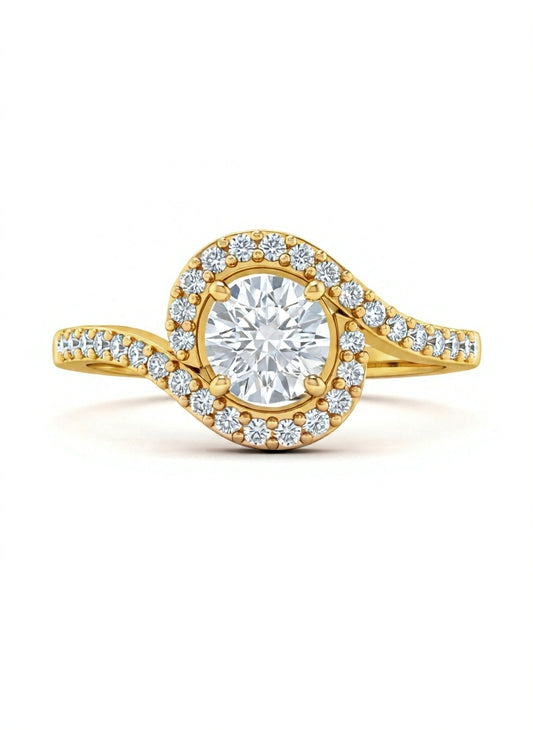 Ange Round Brilliant Lab Grown Diamond Solitaire Ring - jewelslane
