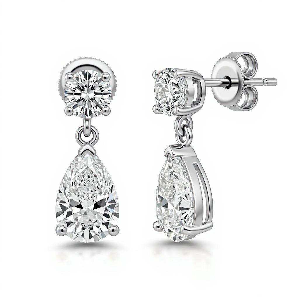 Ania Lab Grown Diamond Solitaire Earrings - Jewelslane
