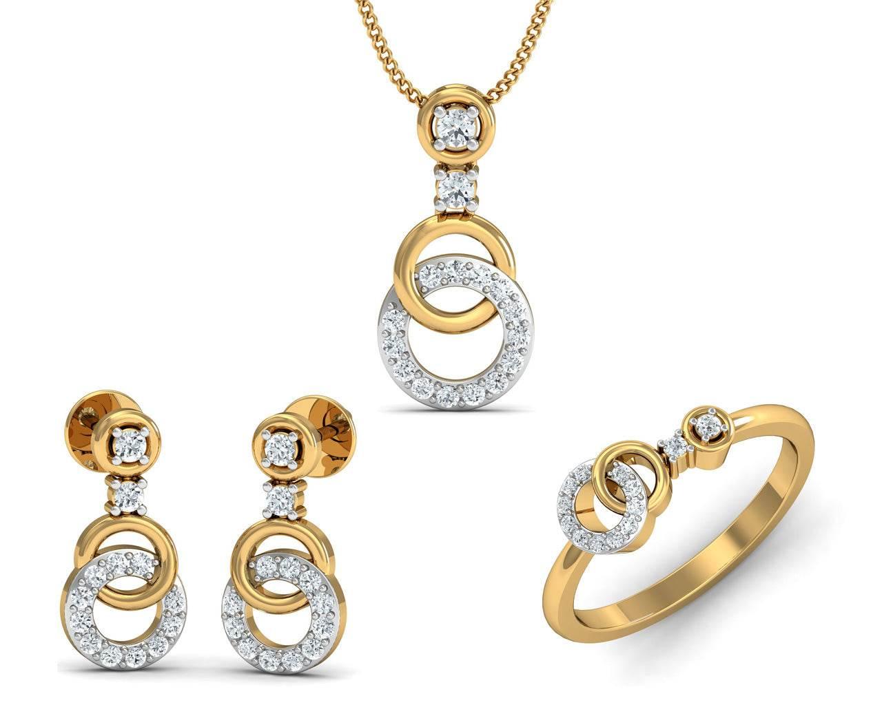 Anishi Diamond Pendant Set - Jewelslane