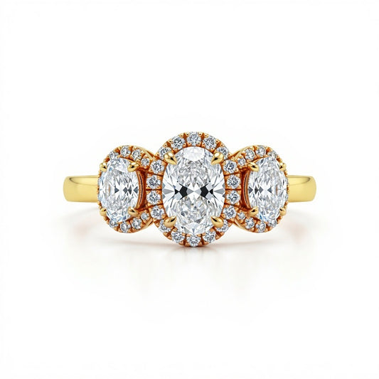 Anya Oval shape Lab Diamond Ring - Jewelslane