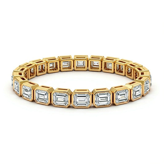 Araya Emerald Cut Lab Diamonds Tennis bracelet - Jewelslane