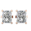 Aria Radiant Cut Lab Grown Diamond solitaire Earrings in Gold - Jewelslane