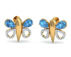 Asmara Blue Topaz & Diamond Earrings - Jewelslane