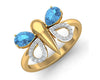 Asmara Blue Topaz & Diamond Ring - Jewelslane