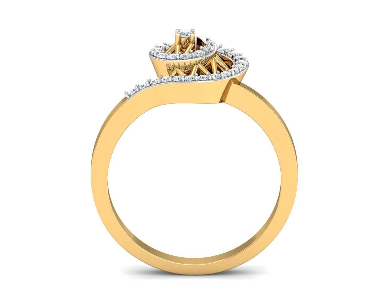 Astra Diamond Ring in 14k hallmarked Gold - Jewelslane