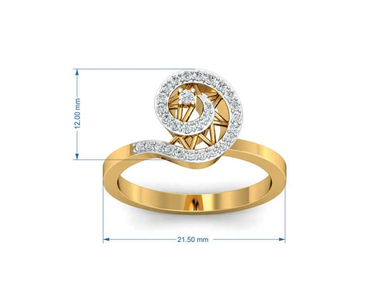 Astra Diamond Ring in 14k hallmarked Gold - Jewelslane