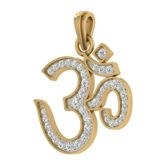 Impressive Diamond Om Pendant - Jewelslane