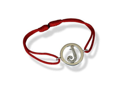 Alphabet bracelet with diamond j - Jewelslane