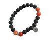 Aumkaara Motivational Bracelet with Black onyx and Carnelian - Jewelslane
