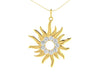 Auspicious sun pendant in gold & diamonds - Jewelslane