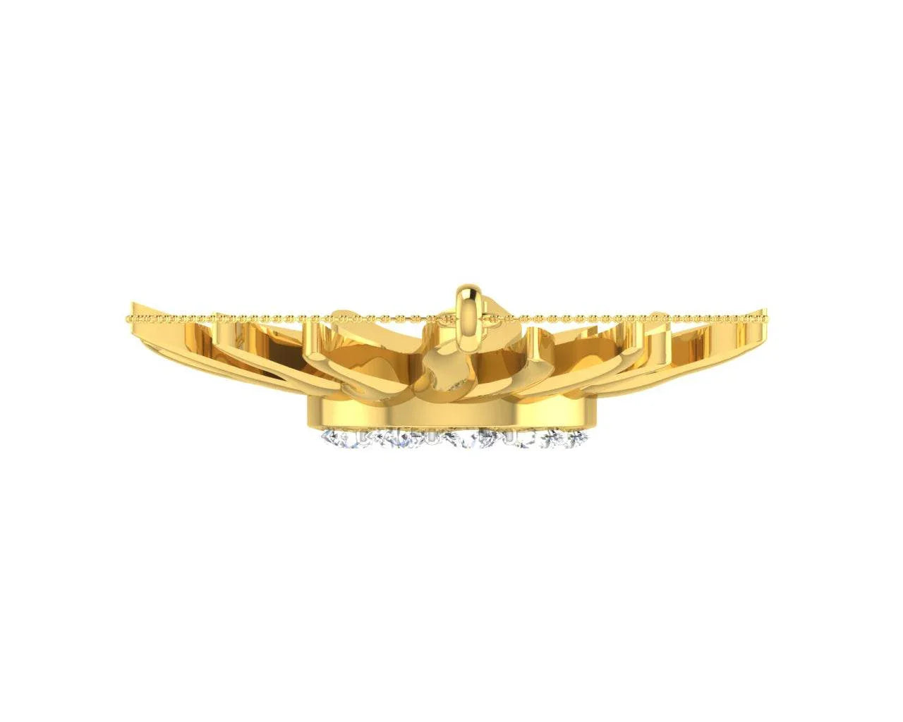 Auspicious sun pendant in gold & diamonds - Jewelslane