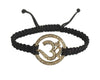Auspicious Aum Bracelet in Gold with diamonds - Jewelslane