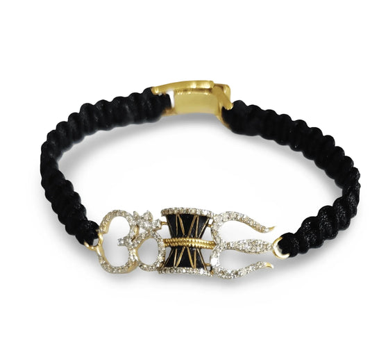 Om, Damru and Trishul Bracelet for men - Jewelslane
