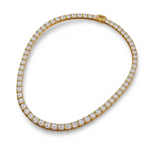 Ava Lab Grown Diamond Tennis Necklace In Gold - Jewelslane