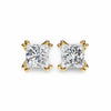 Ava Princess Cut Lab Grown Diamond Solitaire Earrings in gold - Jewelslane
