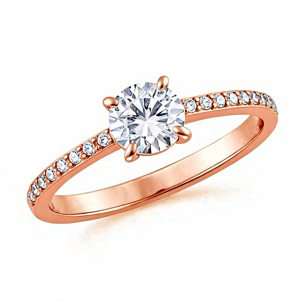 Becca Round Brilliant Lab Diamond Engagement Ring - Jewelslane