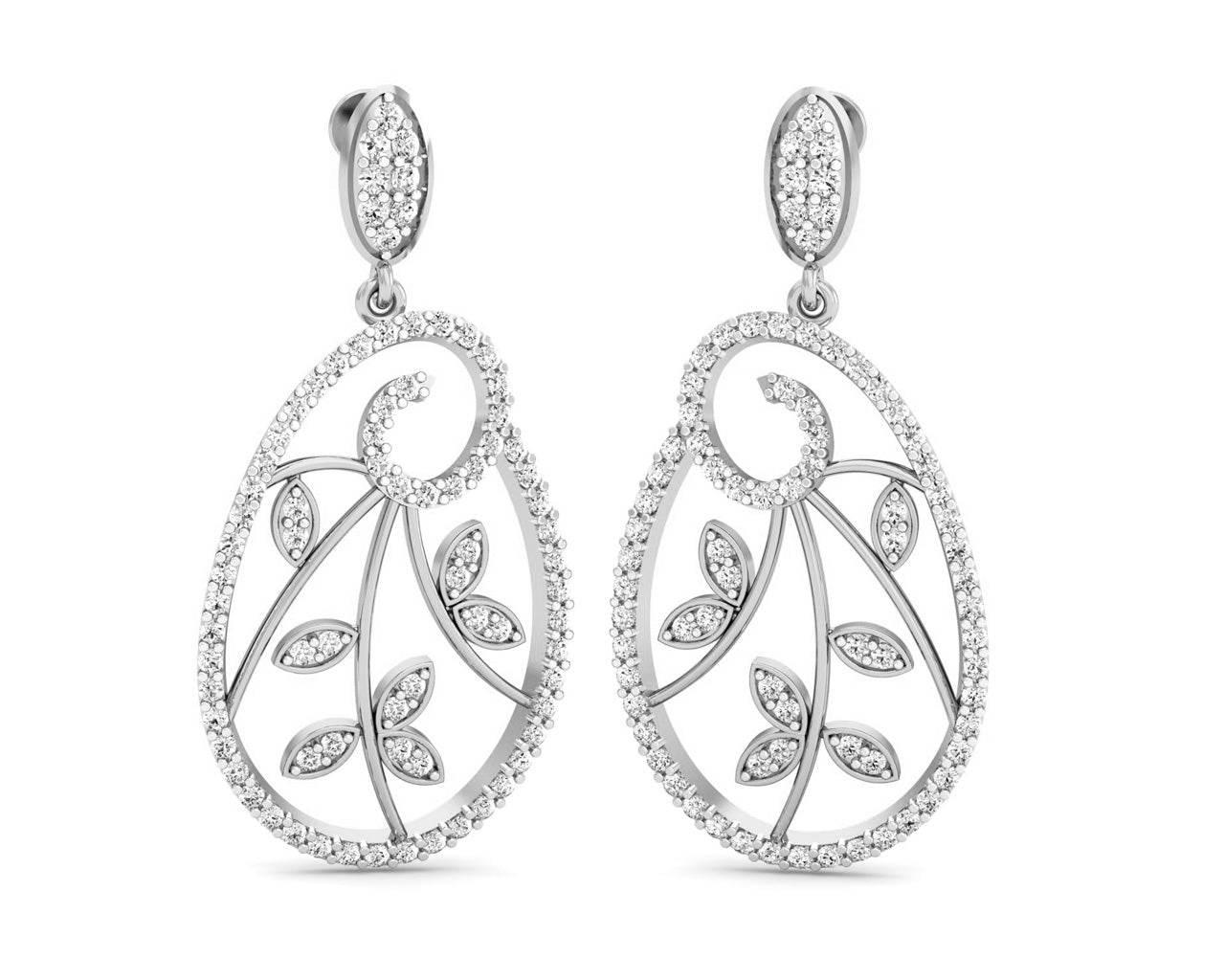 Bela Diamond Dangle Drop Earrings - Jewelslane