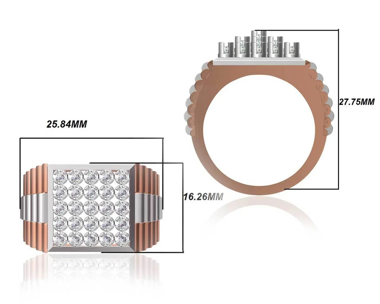 Ben diamond ring in 18k Gold - Jewelslane