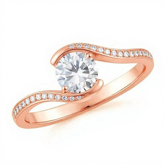Beth Round Brilliant Cut Diamond Engagement Ring - Jewelslane