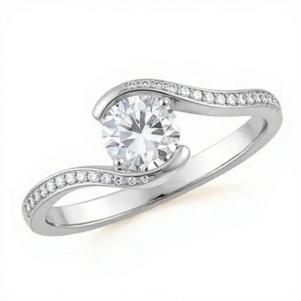 Beth Round Brilliant Cut Diamond Engagement Ring - Jewelslane