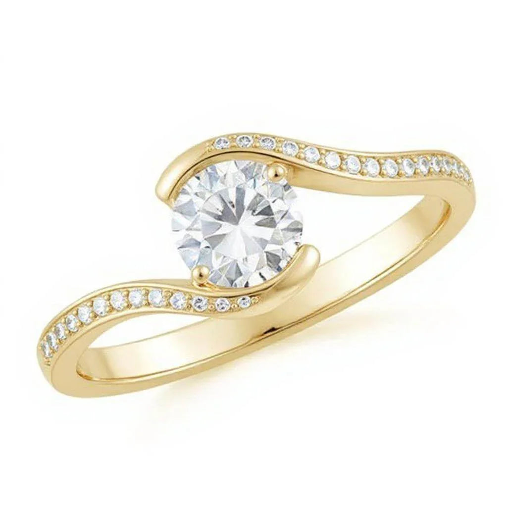 Beth Round Brilliant Cut Diamond Engagement Ring - Jewelslane