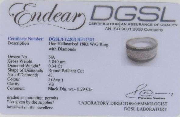 Diamond Ring with Black & White Diamonds - Jewelslane