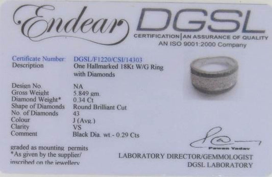 Diamond Ring with Black & White Diamonds - Jewelslane