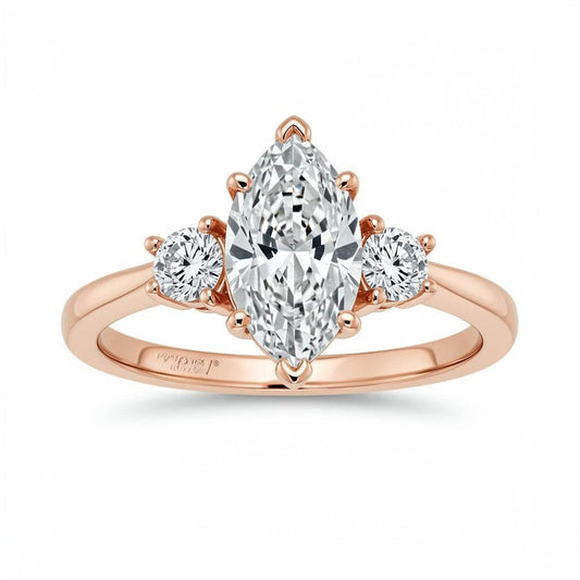 Bria Marquee Shape Lab Soliataire Diamond Ring - Jewelslane