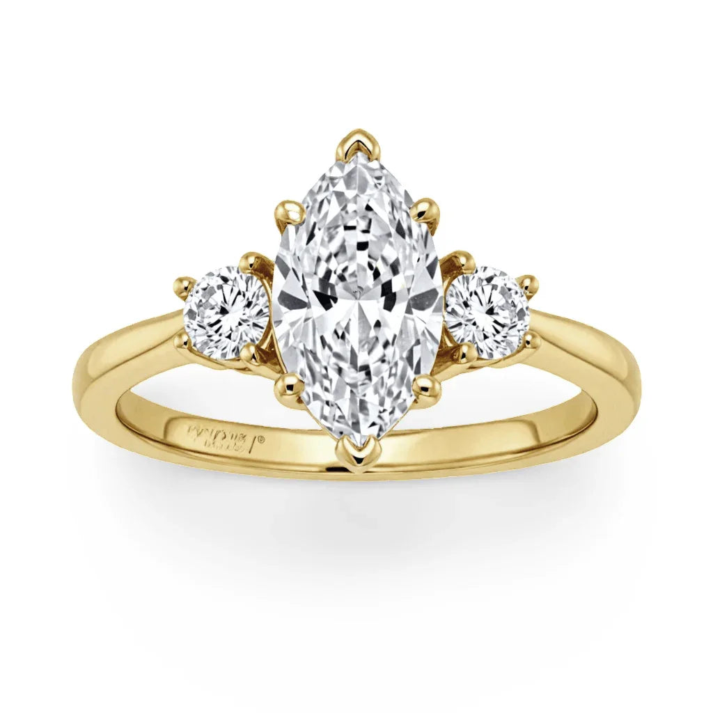 Bria Marquee Shape Lab Soliataire Diamond Ring - Jewelslane