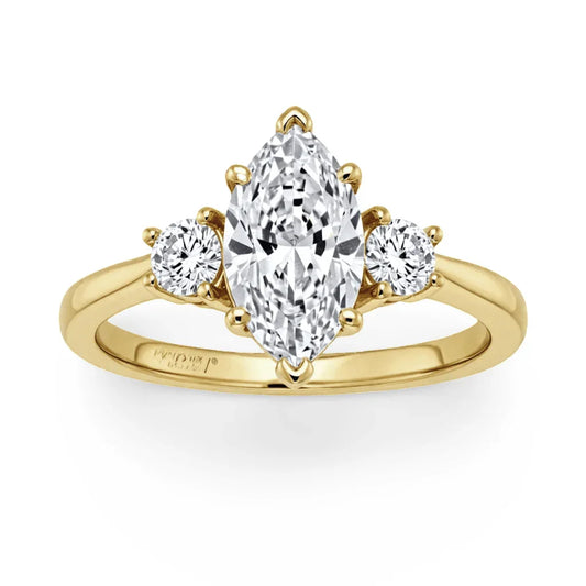 Bria Marquee Shape Lab Soliataire Diamond Ring - Jewelslane