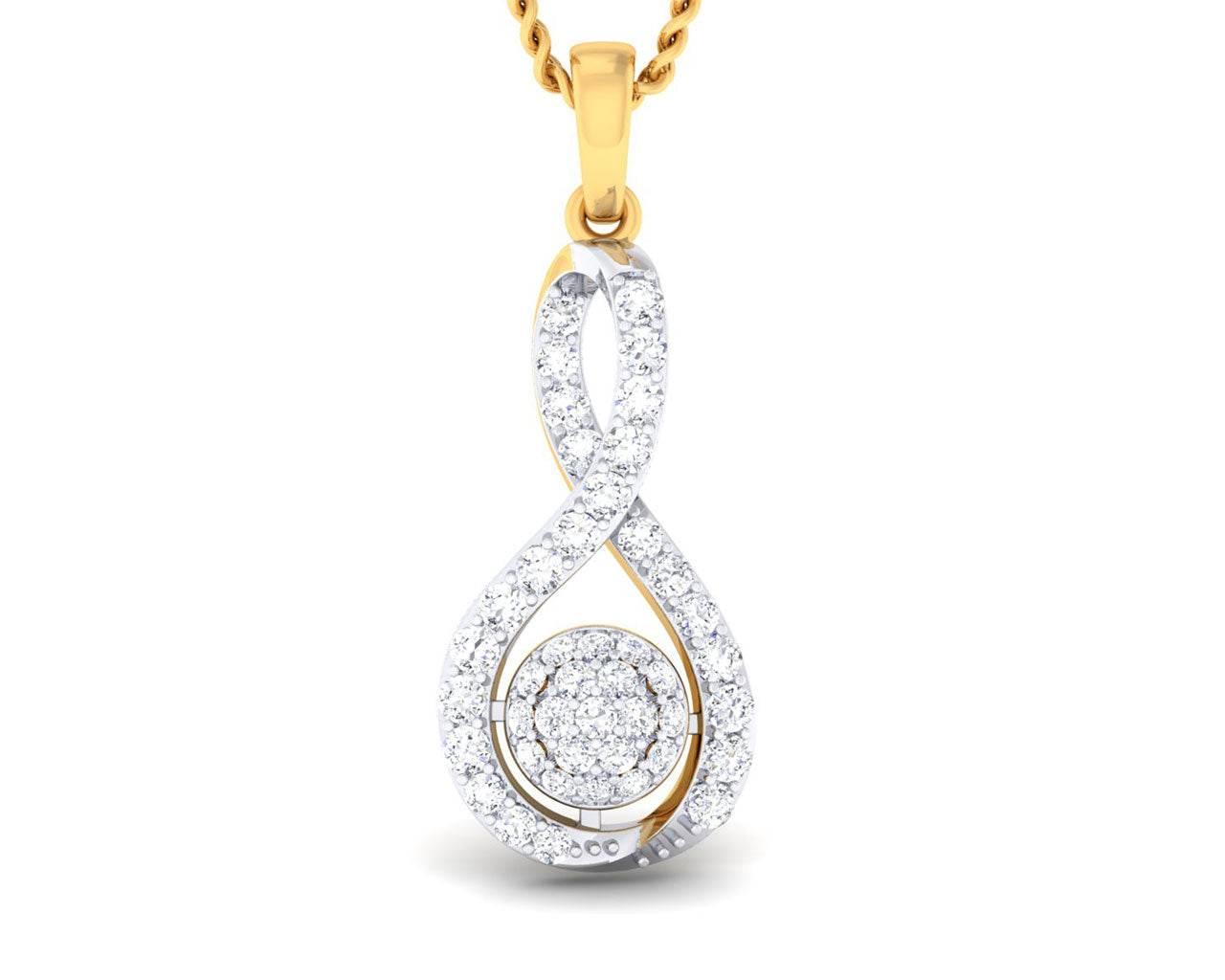 Cai Diamond Daily wear pendant in Gold - Jewelslane
