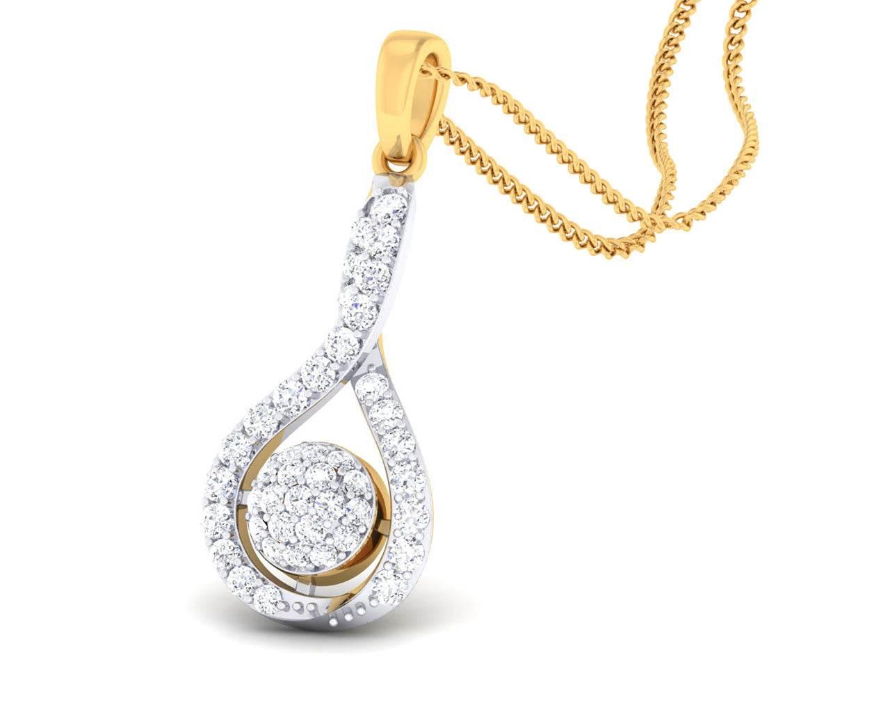 Cai Diamond Daily wear pendant in Gold - Jewelslane
