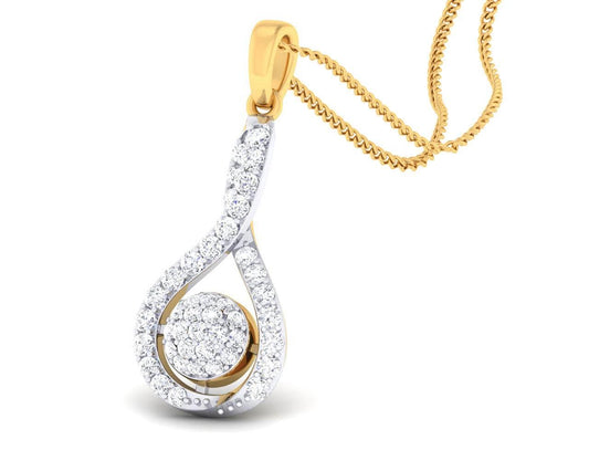 Cai Diamond Daily wear pendant in Gold - Jewelslane