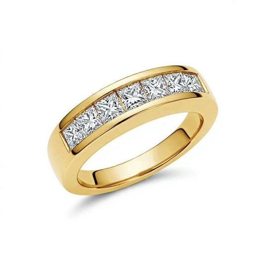 Cami Lab Grown Princess Cut Diamonds Band - Jewelslane