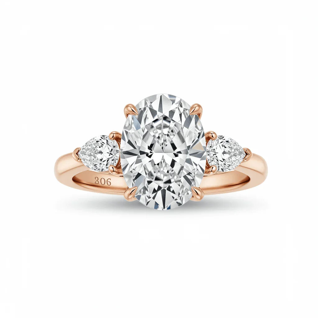 Capri Oval Shape Lab Diamond Solitaire Ring - Jewelslane