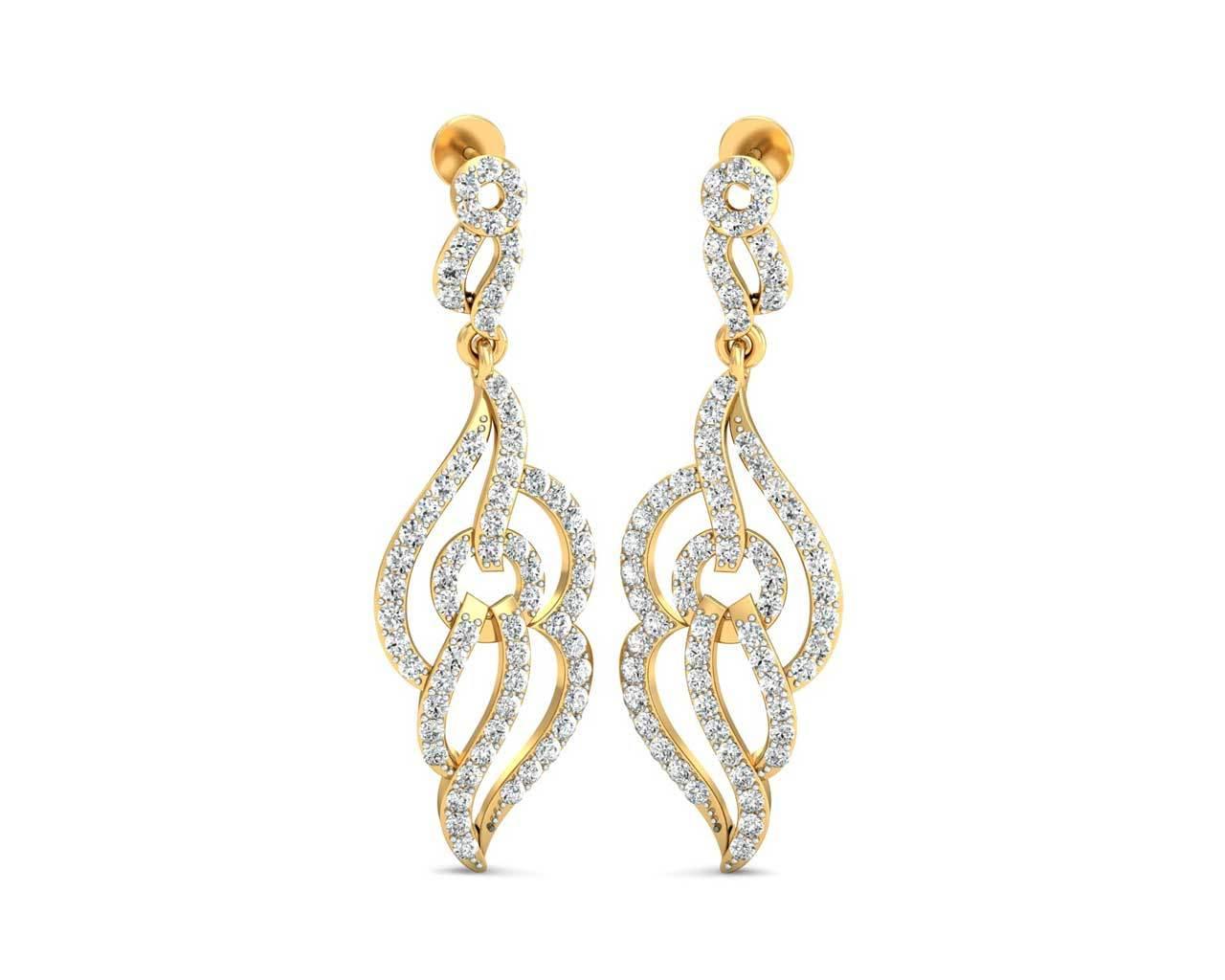 Cara Diamond Danglers - Jewelslane