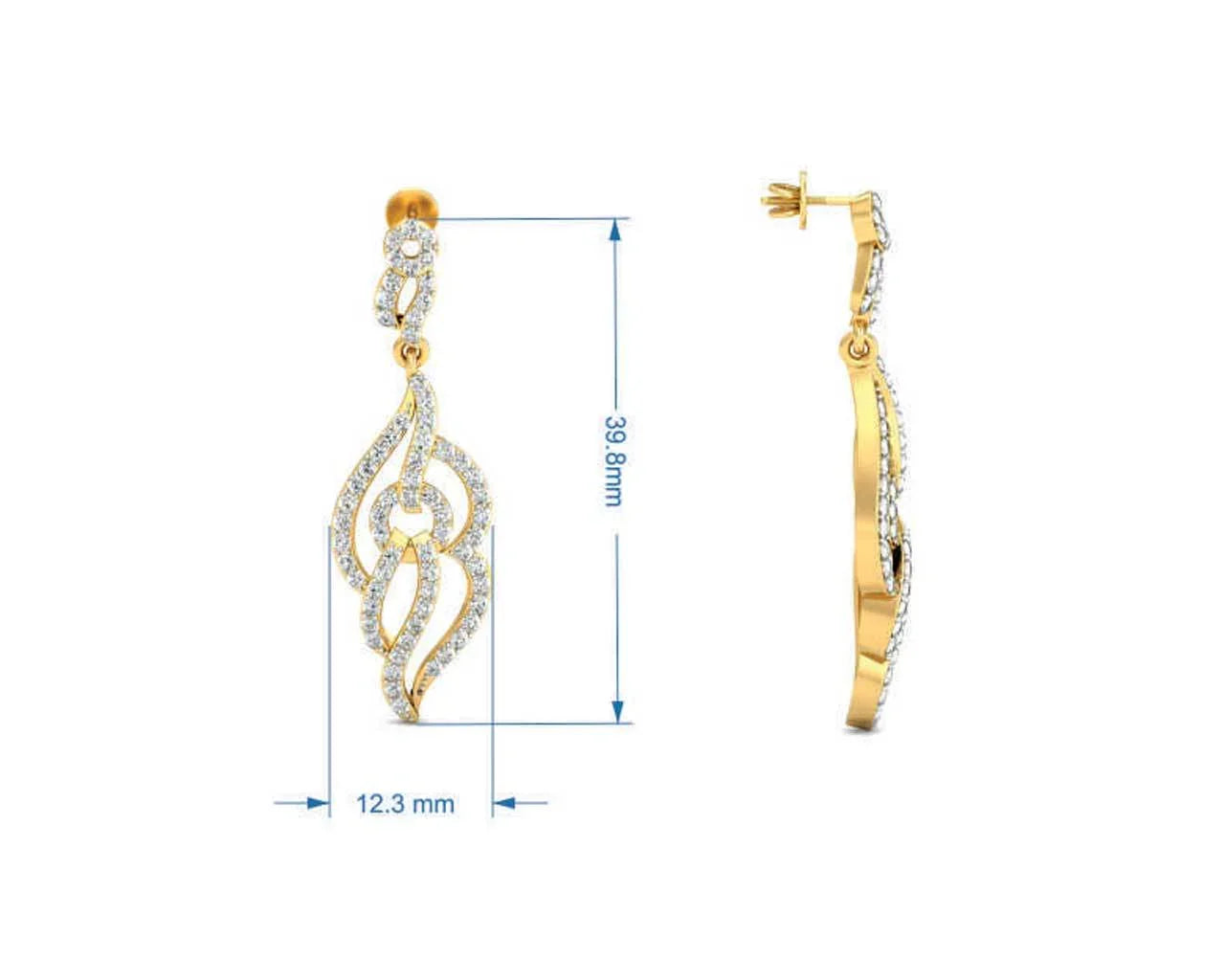 Cara Diamond Danglers - Jewelslane