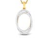 Carmon Diamond Oval Pendant - Jewelslane