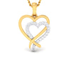 Caron diamond Heart Pendant in Gold - Jewelslane