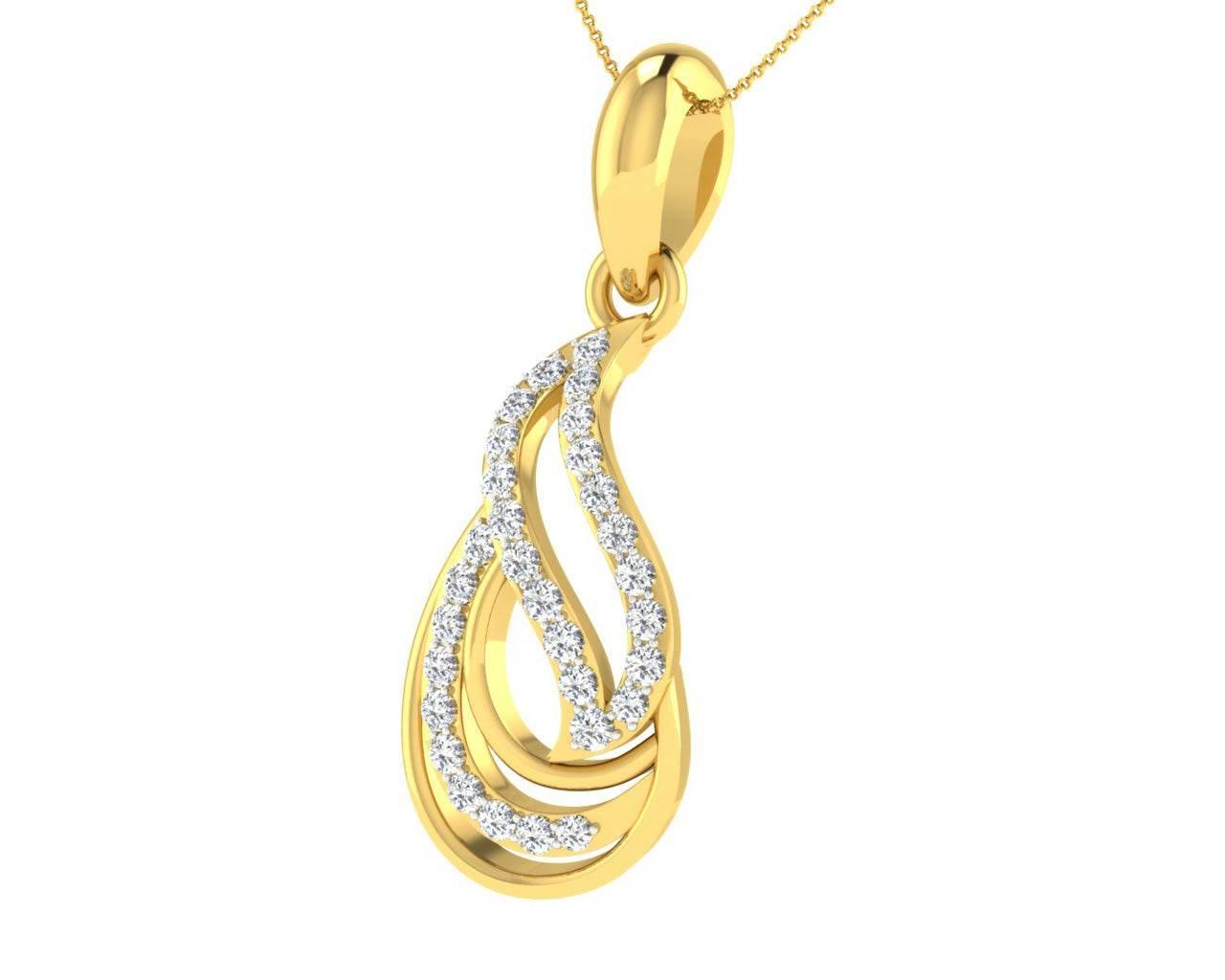 Caylin Diamond Pendant in Gold - Jewelslane