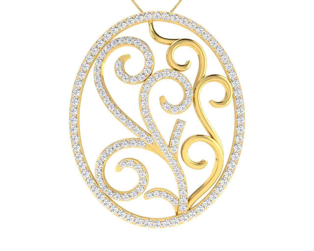 Celeste Diamond Pendant in Gold - Jewelslane
