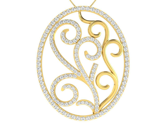 Celeste Diamond Pendant in Gold - Jewelslane