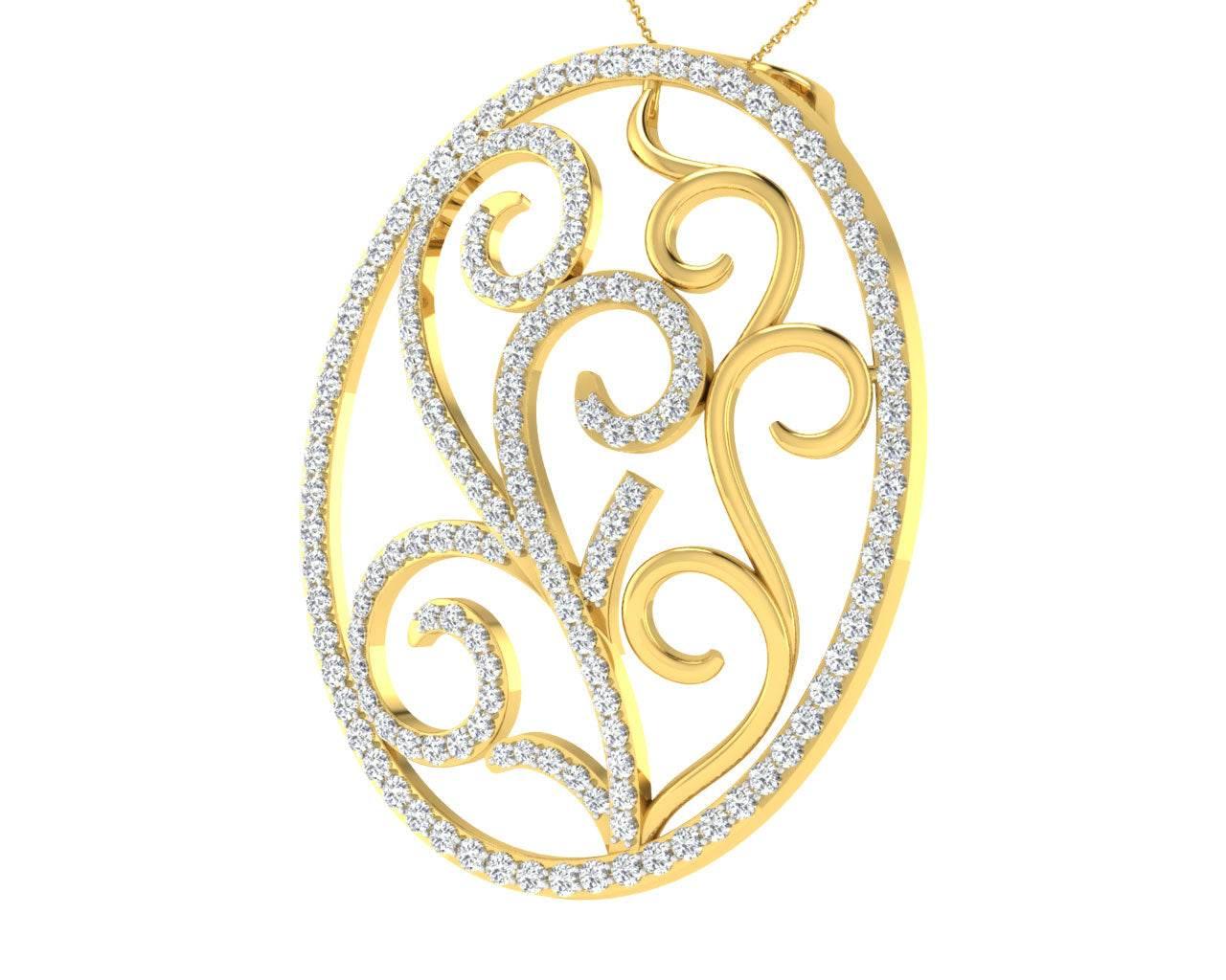 Celeste Diamond Pendant in Gold - Jewelslane