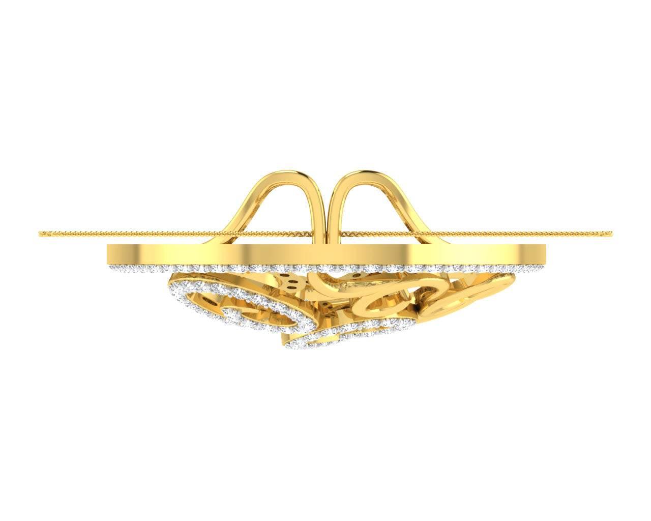 Celeste Diamond Pendant in Gold - Jewelslane