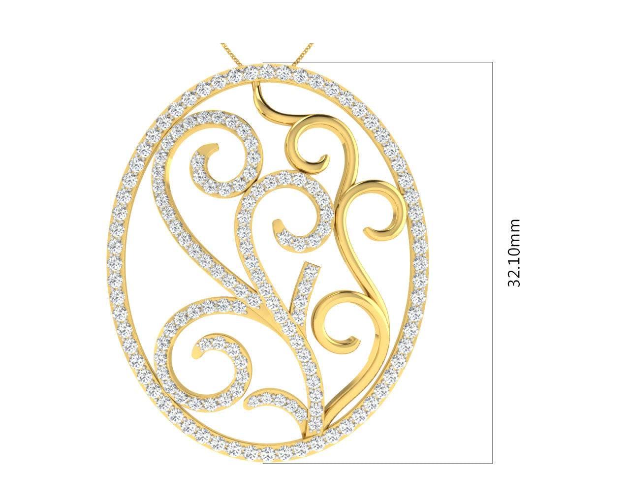 Celeste Diamond Pendant in Gold - Jewelslane